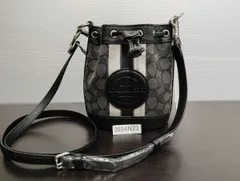 [2614N23]　コーチ COACH ショルダーバッグ ジャガード デンプシー バケット 中古