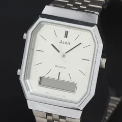 QZ セイコー アルバ V041-5050 デジアナ シルバ―文字盤 レディース腕時計 2000000 NSK KRK