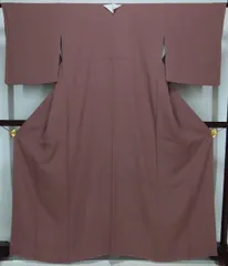 セール　色無地　日の丸扇　正絹　袷　ちりめん パールトン加工　身丈160cm　裄66.5cm　未使用に近い　【中古】美品　3451ell