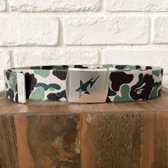 A BATHING APE camo ガチャベルト ベルト ブルー - メルカリ