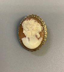 ブルーカメオ ペンダントトップ バチカン枠GOLD [最終お値下げです