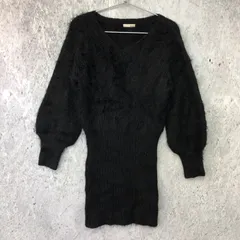 RESEXXY リゼクシー シャギー ミニ ニット ワンピース ブラック Fサイズ ◇〇☆