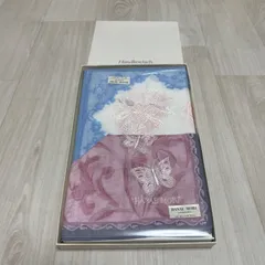 未使用 HANAE MORI ハナエモリ  蝶と花柄 ハンカチ 2枚セット 綿100%