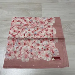 未使用 PIERRE CARDIN ピエールカルダン 桜の花柄ハンカチ 綿100%