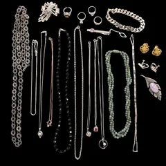 【遺品整理まとめて■67】ジュエリー　20点　SILVER925　ネックレス　リング　イヤリング　ブローチ　ブレスレット　アクセサリー
