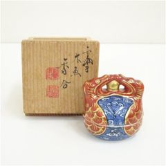 新品　清水焼　京焼　清水正作　金箔　六瓢文　鈴　置物　インテリア　陶芸昭和レトロ 新品 清水焼 京焼 清水正作 金箔 六瓢文 鈴 置物 インテリア 陶芸昭和