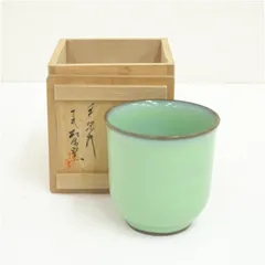 茶道具　臥牛窯　十三代　横石臥牛作　白鷺文　香合　共箱　Z　8496 現川焼 臥牛窯「 特製白鷺二羽ぐい呑 」 十三代横石臥牛作（お取り寄せ