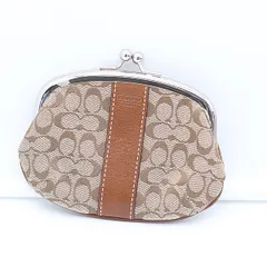  コーチ シグネチャー がま口 コインケース キャンバス KMR 2000000 NSK