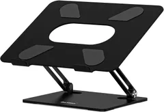 即日・翌日発送❣️yk BoYata ノートパソコンスタンド pc スタンド タブレット 無段階高さ/角度調整可能 姿勢改善 腰痛/猫背解消 安定性 折りたたみ式 アルミ合金製 17インチ以下のデバイスに対応 ブラックのサムネイル
