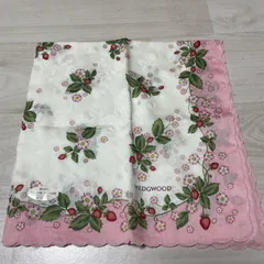 未使用 WEDGWOOD ウェッジウッド  いちご柄 ハンカチ 綿100% 日本製