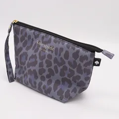 良品 ケイトスペード ブルーカラー ヒョウ柄 ポーチ ファッション小物 レディース 2000000 NSK KMT