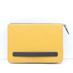 良品 フルラ ユリッセ クラッチバッグ レザー イエロー ブランド ファッション 2000000 NSK MTY