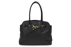 極美品 MIUMIU ミュウミュウ Adventure アバンチュール レザートートバッグ ミディアム 5BG291 ナッパレザー ブラック 中古 4b011403