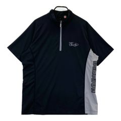S ラフロッグ RUFFLOG ゴルフ シャツ ハーフジップ ブラック ネイビー