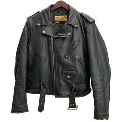 ショットschott襟付シングルライダース634トラッカージャケット40赤茶