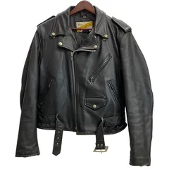 ショット SCHOTT 80's 90's 618 レザー ダブルライダース ジャケット ブラック 38サイズ 201MT-5192 VB