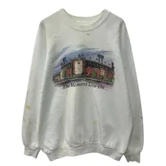 ボルチモア・メモリアル・スタジアム プリントスウェット トレーナー M～ ホワイト プルオーバー ビックプリント 春秋物 a802-5034