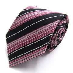 ポールスミス ブランド ネクタイ ストライプ柄 シルク イタリア製 PO メンズ ブラック Paul Smith 【中古】