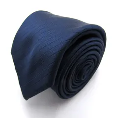 スーツセレクト ブランド ネクタイ ストライプ柄 シルク PO メンズ ネイビー SUIT SELECT 【中古】