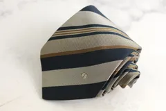 ダンヒル ブランド ネクタイ ストライプ柄 シルク イタリア製 PO メンズ グレー dunhill 【中古】