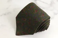 クリスチャンディオール ブランド ネクタイ ペイズリー柄 シルク PO メンズ グリーン Christian Dior 【中古】