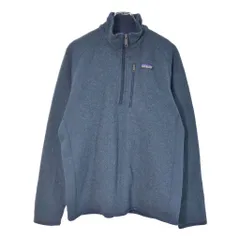 patagonia パタゴニア ベターセーター ハーフジップ フリースジャケット アウトドア ネイビー(メンズ M)中古 古着 X2856