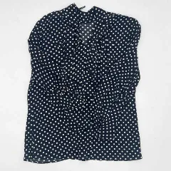 ZARA WOMAN　ザラウーマン　ドット柄ボウタイブラウス　ブラック　Mサイズ　〇□