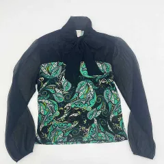 PUPULA　ププラ　ボウタイブラウス　ブラック　38サイズ　〇□