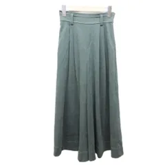 ビームスハート BEAMS HEART スエード調 ワイドパンツ ハイウエスト タック S カーキ グリーン 系 43-23-0023-644 0130