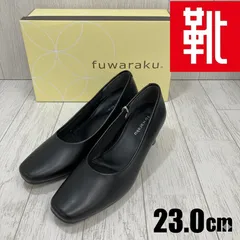 M-778  ■kutsu.com公式■fuwaraku スクエアトゥ(ベーシックパンプス)　 FR-1103　ブラック　23.0㎝
