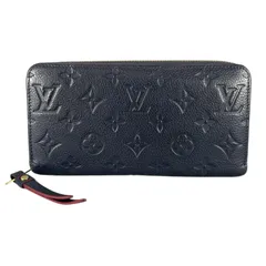 美品 LOUIS VUITTON ルイ・ヴィトン ジッピーウォレット マリーヌルージュ M62121 長財布 モノグラムアンプラント ネイビー メンズ【中古】【送料無料】
