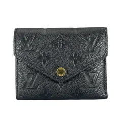 LOUIS VUITTON ルイ・ヴィトン ポルトフォイユ・ヴィクトリーヌ M64577 三つ折り財布 モノグラムアンプラント ブラック メンズ【中古】【送料無料】
