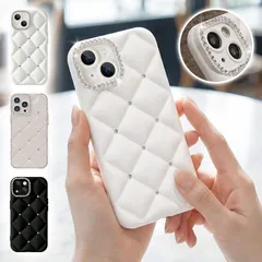 スマホケース スマホカバー iPhoneケース【TPU ストーン付きキルティングケース】iPhone ケース iphone カバー スマホ ケース ソフト シリコン ぷっくり デザイン カメラ保護 お洒落 韓国 ギフト 339