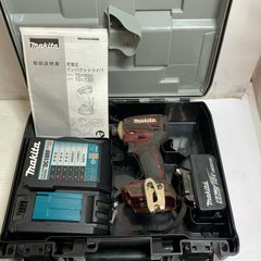 ♭♭MAKITA マキタ 充電式インパクトドライバ　充電器・充電池1個（充電回数21回）・ケース付 TD172D オーセンティックレッド