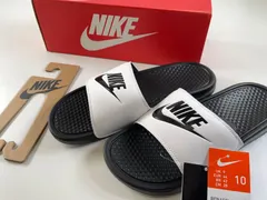 ★タグ付き 未使用品 極美品 NIKE ナイキ ベナッシ JDI サンダル 白 黒 28cm US10 新品 343880-100 スリッパ サンダル メンズ 管理2M222