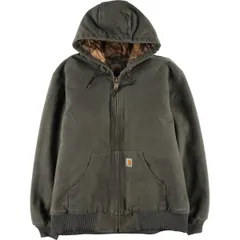古着 カーハート Carhartt アクティブジャケット 中綿入り ダックフルジップパーカー メンズM相当/eaa495445
