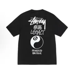 スツーシー STUSSY 8 ボールロゴ文字プリントの丸首プルオーバー半袖Tシャツ 男女兼用