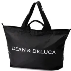 DEAN＆DELUCA ディーン＆デルーカ トートバッグ レディース エコバッグ 大容量 黒 買い物バッグ 人気 シンプル 旅行