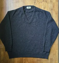 L.L.Bean エルエルビーン ラムウール Vネック ニット Made In Scotlan