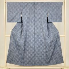 □E6690□美品□木綿□紺碧色 有松絞り 蜘蛛絞り 浴衣□丈156 裄65