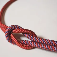 新品未使用　正絹　洒落丸組み帯締め　赤茶×菫色