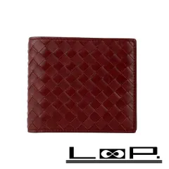 ボッテガヴェネタ ■美品■ イントレチャート 二つ折り 財布 ウォレット コンパクト 札入れ レザー ワインレッド 箱 【533020】11