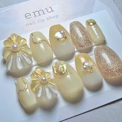 現品】ネイルチップ 付け爪 ニュアンスネイル マグネットネイル 振袖