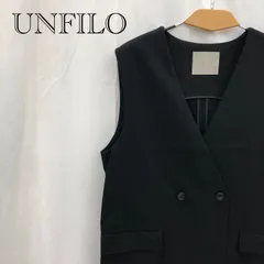 UNFILO アンフィーロ ベスト　ジャケット ブラック レディース L ブラック  レディース ファッション