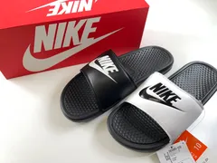 ★タグ付き 未使用品 極美品 NIKE ナイキ ベナッシ JDI サンダル ミスマッチ 白 黒 28cm US10 新品 343880-100 スリッパ サンダル メンズ 管理2M223