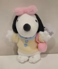 スヌーピー ぬいぐるみ (ピンク リボン バッグ) キーホルダー