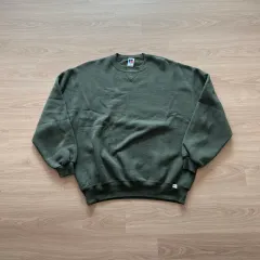 XL 90s ヴィンテージ ラッセル スウェットシャツ トレーナー オリーブグリーン