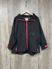 MILKFED. ミルクフェド 裏起毛 ウィンドブレーカー ナイロン ジャケット sizeM/黒ｘピンク ◆■ レディース