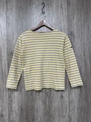 SAINT JAMES セントジェームス ストライプ柄 長袖 Tシャツ sizeXS/ベージュ×イエロー ◇■ レディース