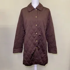 【中古】BURBERRY バーバーリー ブラウン系 キルティング スプリングコート ロングジャケット